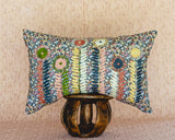 Embroidered Sofia lumbar pillow - FolkProject