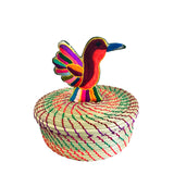 Embroidered Hummingbird Tortilla Basket -