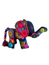 Hand-embroidered felt elephant handcrafted in Chiapas, Mexico, featuring vibrant colors and intricate embroidery- FolkProject