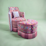 Sol y Luna armchair and stool green background- FolkProject