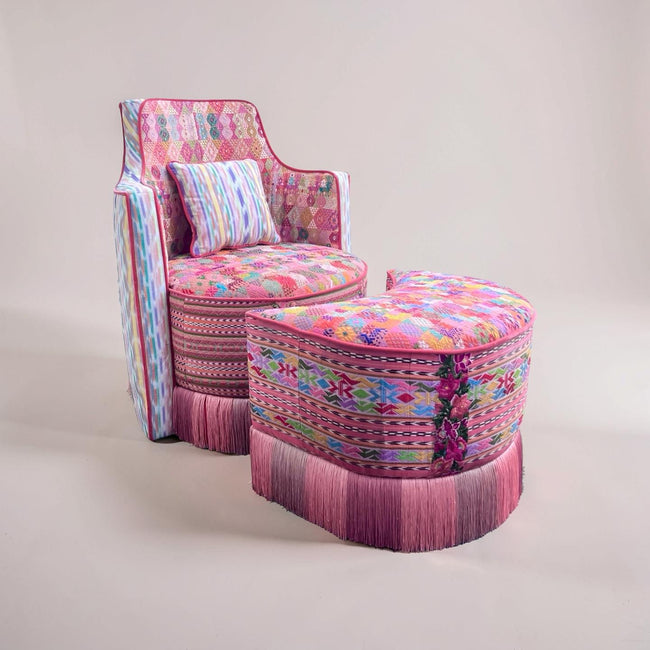 Sol y Luna armchair and stool- FolkProject