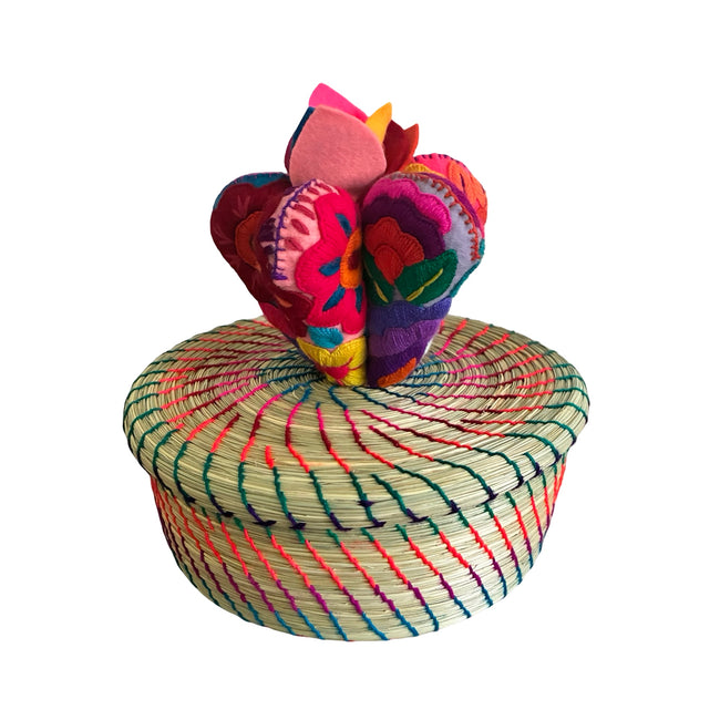 Flowering Cactus Tortilla Basket -