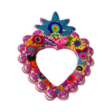 Sagrado Corazon Hand Embroidered Mirror -