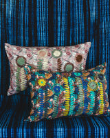 Embroidered Sofia lumbar pillow - FolkProject