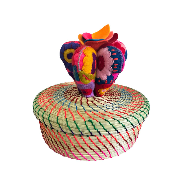 Flowering Cactus Tortilla Basket -