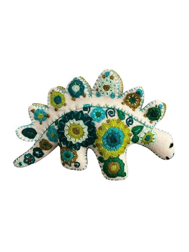 Embroidered felt stegosaurus - FolkProject