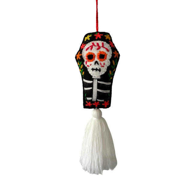 Coffin Catrina, Mariachi and Calaca Day of Dead Ornament -