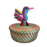 Embroidered Hummingbird Tortilla Basket -