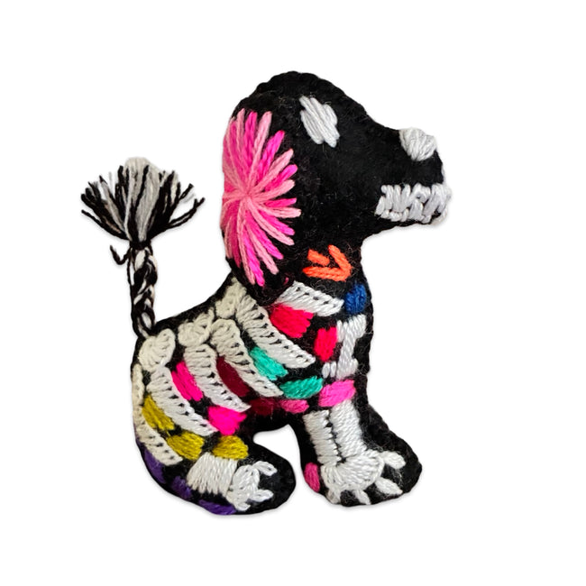 Embroidered Felt Day of the Dead Dog