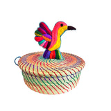 Embroidered Hummingbird Tortilla Basket -
