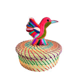 Embroidered Hummingbird Tortilla Basket -