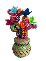 Embroidered Nopal Cactus Basket Small -