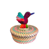 Embroidered Hummingbird Tortilla Basket -