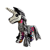 Embroidered Felt Unicorn calaca/ Day of the Dead -