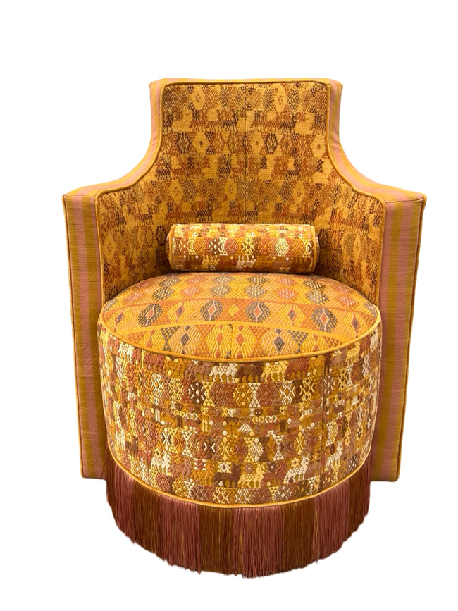 Sol y Luna armchair  mustard face view 2- FolkProject
