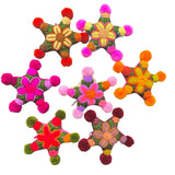 Hand Embroidered Piñata Star Ornament -