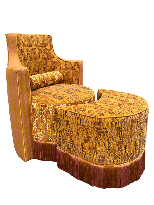 Sol y Luna armchair and stool mustard- FolkProject