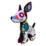 Embroidered xoloitzcuintli calaca - FolkProject