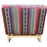 Malia handcrafted rocking chair upholstered in colorful Guatemalan huipil, corte, and handwoven ikat textiles. - FolkProject
