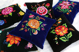 Embroidered velvet Mila pillow - FolkProject