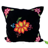 Embroidered velvet Mila pillow - FolkProject