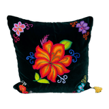 Embroidered velvet Mila pillow - FolkProject