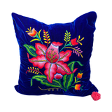Embroidered velvet Mila pillow - FolkProject