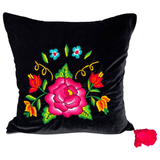Embroidered velvet Mila pillow - FolkProject
