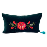 Embroidered velvet Mila pillow - FolkProject