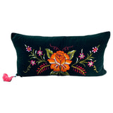 Embroidered velvet Mila pillow - FolkProject