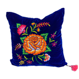 Embroidered velvet Mila pillow - FolkProject