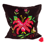 Embroidered velvet Mila pillow - FolkProject