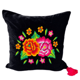 Embroidered velvet Mila pillow - FolkProject